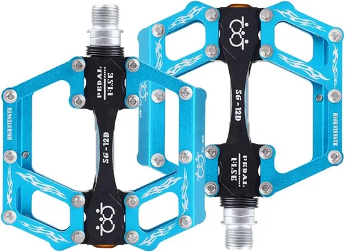 TXJ Sports Pedales de bicicleta de montaña Rodamiento sellado Pedales de bicicleta de aleación de aluminio antideslizante para BMX MTB Road Bike 9/16