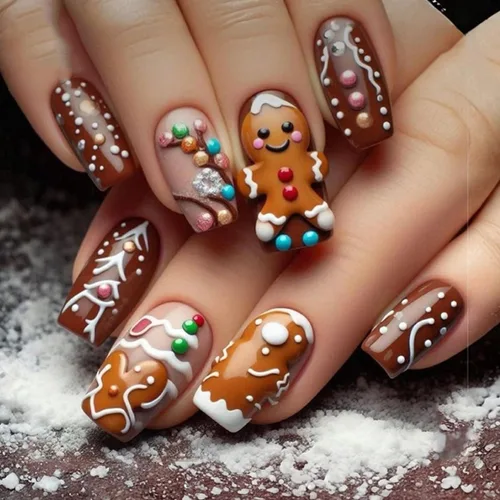 Vista 33 de Uñas cortas a presión para Halloween, uñas postizas cuadradas de personajes de películas de miedo, uñas postizas con pegamento de Halloween