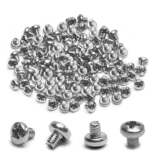 Vista 146 de MroMax 30 tornillos de máquina Phillips de cabeza plana M2 x 0.197 in, acero inoxidable 304 18-8, rosca completa, tornillos de cabeza cruzada gris