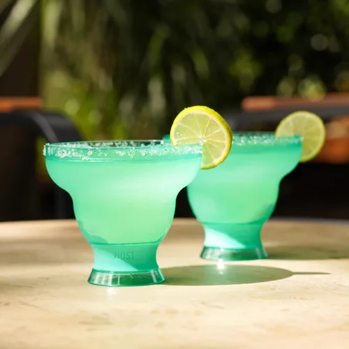Vista 7 de HOST FREEZE - Vasos de Margarita sin tallo, vasos de cóctel de plástico aislados para bebidas congeladas, vasos enfriadores de doble pared