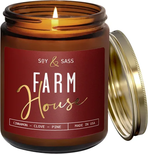 Vista 20 de Vela de sidra de manzana, velas de otoño I de sidra de manzana, canela y nuez moscada, infundida con aceites esenciales, vela perfumada de otoño