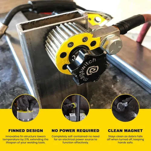 Vista 4 de Magswitch Soporte de Abrazadera de Base de Conexión a Tierra Magnética para Soldadura de 300 Amperios para Kit de Soldadura, Herramientas
