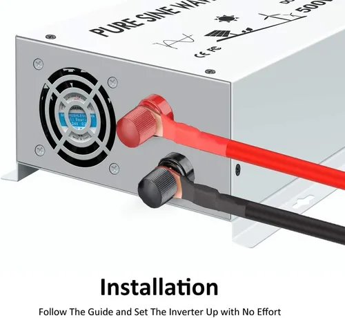 Vista 4 de WZRELB Inversor de corriente solar pura de onda sinusoidal 500w 24v DC a 120v AC 60hz