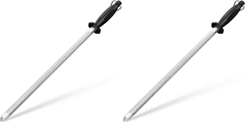 Vista 9 de Utopia Kitchen Cuchillo de acero afilado de 10 pulgadas que afila varilla de afilado de acero - negro