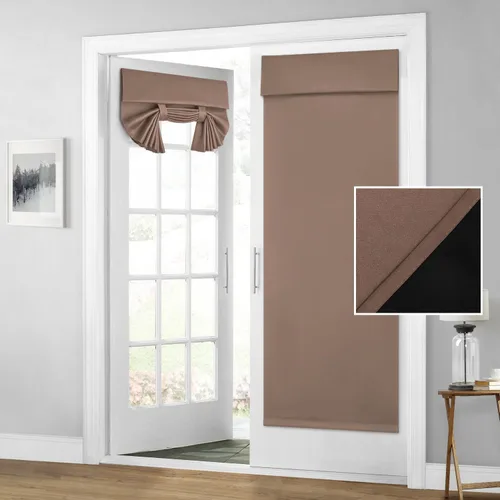 Vista 16 de HOMEIDEAS Cortinas 100% Opacas para Luces Laterales de Puerta Principal, Cubierta de Ventana de Puerta de Aula, Persianas de Privacidad