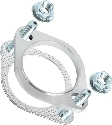 Vista 5 de Kit de conexión de brida de escape de PALOZO en acero inoxidable, 2 pernos de 3 pulgadas/76 mm de brida de escape y junta con pernos y tuercas