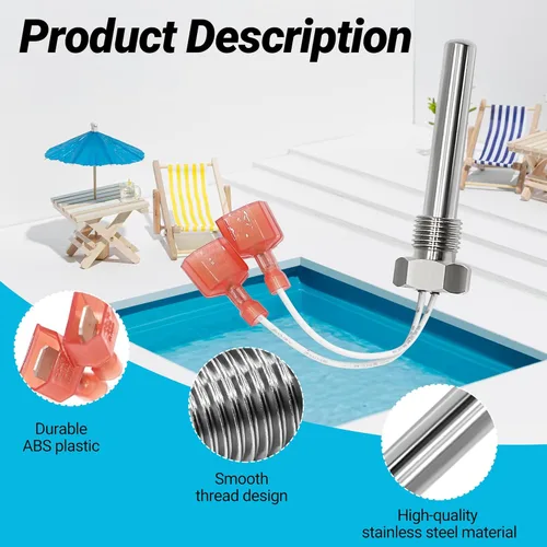 Vista 2 de Funmit 42002-0024S Reemplazo del sensor de combustión de pila para el sistema eléctrico del calentador de spa Pentair y la piscina Sta-Rite