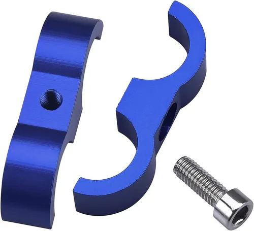 Vista 5 de Abrazadera separadora de manguera 6AN, abrazaderas de montaje de tubería de combustible, adaptador de montaje de manguera de aluminio para manguera