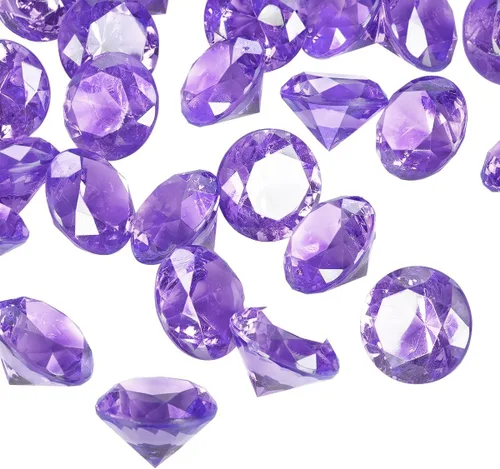 Vista 17 de Babenest - Relleno de jarrón de gemas falsas de diamantes acrílicos, 240 piezas de diamantes de imitación de 3/4 pulgadas, joyas de cristal
