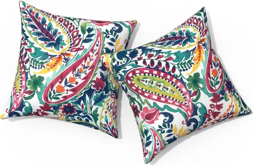 Vista 46 de Almohadas de exterior para muebles de patio de 16 x 16 pulgadas, almohadas cuadradas para exteriores con rellenos, almohadas decorativas de patio