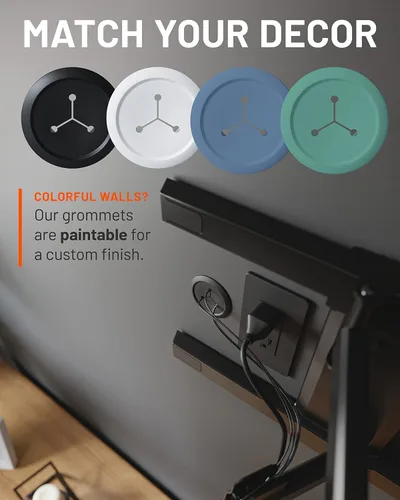 Vista 6 de ECHOGEAR Ocultadores de Cables de Pared para Gestión de Cables - Mini Ocultador de Cable de 2.25" Oculta 3 Cables de Bajo Voltaje Detrás de la Pared