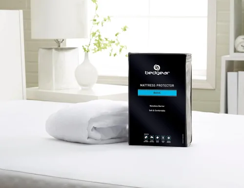 Bedgear Protector de colchón básico individual XL para dormitorio universitario - Funda ligera, silenciosa e impermeable para cama - Protector de
