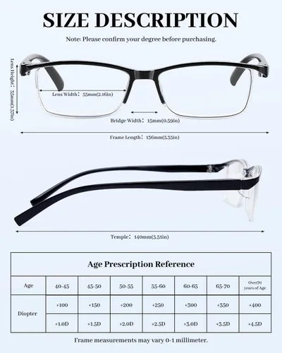 Vista 4 de LUFF Reading Glasses 4 Pack, TR90 Lightweight Blue Light Blocking Readers with Spring Hinges, Computer Reading for Men Women