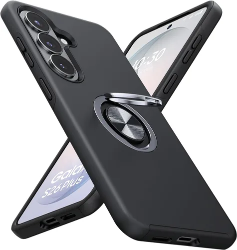 Vista 25 de JAME Funda para teléfono Samsung Galaxy A17/A26 5G con protector de pantalla [2 paquetes] Soporte de anillo Soporte Soporte de doble capa Militar a