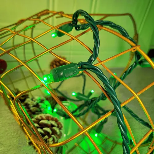 Vista 9 de Luces de Navidad LED, juego de luces LED comerciales en miniatura, 120V UL, luces navideñas con cable verde