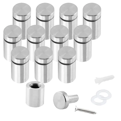 Vista 15 de Tornillos de separación para letreros de 1" x 1", 4 piezas soportes de pared separadores, tornillos separadores acrílicos separador de vidrio kit