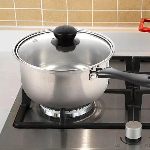 Vista 6 de LABRIMP 1 juego de acero inoxidable con mango largo antiadherente multifunción para sopa, pasta y avena, apto para lavavajillas, olla de calefacción