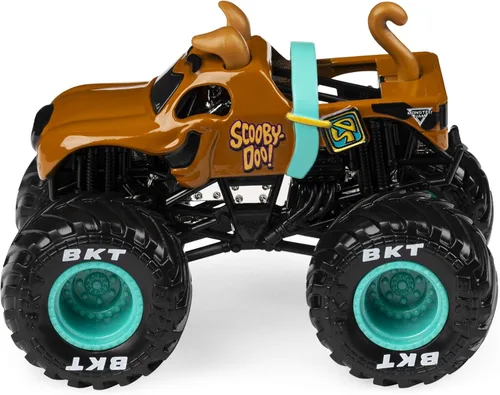 Vista 3 de Monster Jam, Camiones monstruo fundidos a presión oficiales de Scooby Doo vs. Mysterty Machine, escala 1:64, paquete de 2