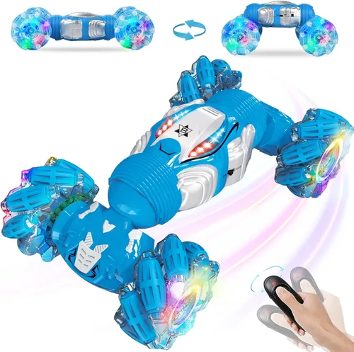 BEMITON Coches RC de Control Remoto para Niños, Coche de Acrobacias RC con Sensor de Gestos Regalos para Niños de 6 7 8-12 9 10 11 Años, Camión de