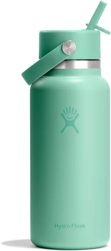 Vista 35 de Hydro Flask Botella de agua – Acero inoxidable aislado – Tapa flexible con popote de boca ancha, antiderrames, a prueba de fugas y recargable