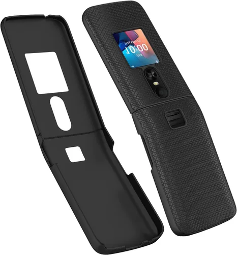 Vista 3 de Funda para teléfono TCL Flip 4 5G/T440 (2025) con protector de pantalla Cubierta protectora rígida delgada (negro)