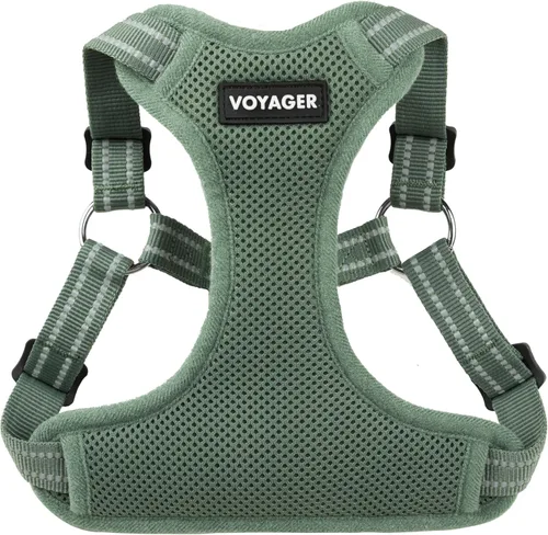 Vista 28 de Best Pet Supplies Voyager - Arnés ajustable, transpirable, antitirones, para perros pequeños, medianos y grandes, para caminar, trotar, fácil