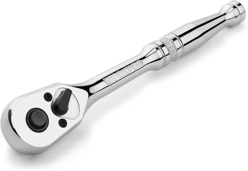 Vista 8 de WORKPRO Trinquete de accionamiento de 1/2 pulgada, llave de trinquete reversible de liberación rápida, mango de trinquete de 1/2 de 72 dientes