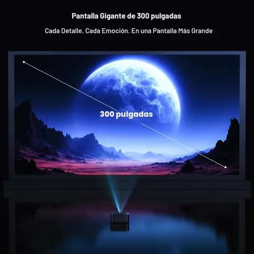 Vista 7 de Proyector inteligente Google TV con licencia oficial 1500 ANSI, HAPPRUN 4K Full HD Home Theater con enfoque automático, sonido Dolby, Wi-Fi