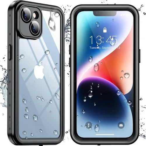 Vista 22 de SPIDERCASE para iPhone 13, funda impermeable, con lente y protector de pantalla incorporados, protección completa de alta resistencia, resistente a