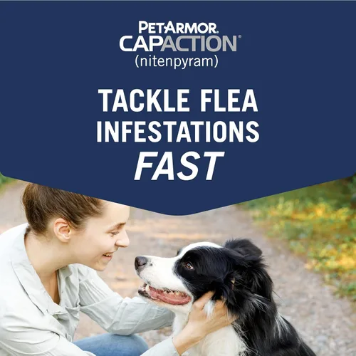 Vista 6 de PetArmor CAPACTION (nitenpyram) tratamiento oral contra pulgas para perros, tabletas de acción rápida que comienzan a matar pulgas en 30 minutos