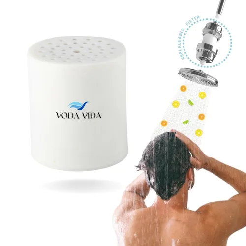 Filtro de ducha para agua dura | Filtro de cartucho de ducha de 15 etapas (1 paquete de repuesto de cartucho)
