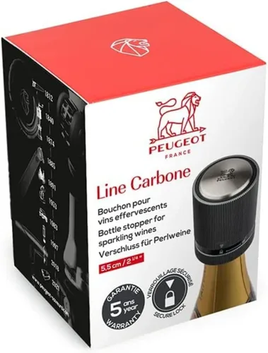 Vista 2 de Peugeot Tapón de botella de línea para vino chispeante/champán, gris carbón