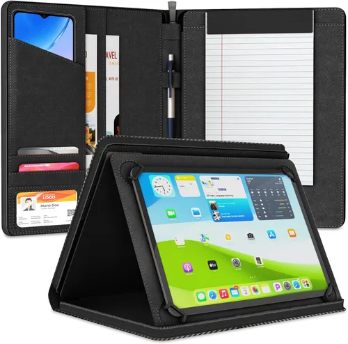 Vista 9 de Funda universal Padfolio – Organizador de tablet con soporte para bloc de notas – Compatible con iPad 10ª 11ª generación, iPad Pro 11, iPad 7 8 9
