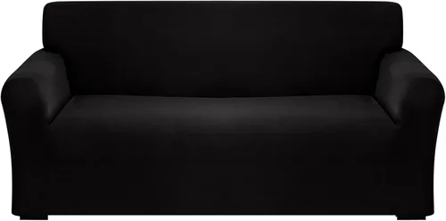 Vista 12 de Qubjus Funda de sofá moderna de alta elasticidad para sofá cama de dos cojines, funda de sofá sólida antideslizante, lavable, protector de muebles