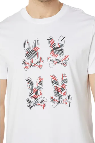Vista 3 de Psycho Bunny Plaza Graphic Tee Blanco LG (US Hombre 6), Blanco
