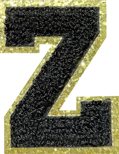 Vista 127 de 4 parches de letras de felpilla negra, parches de letras termo-adhesivas de 2.2", parches de letras de felpilla para ropa (S)