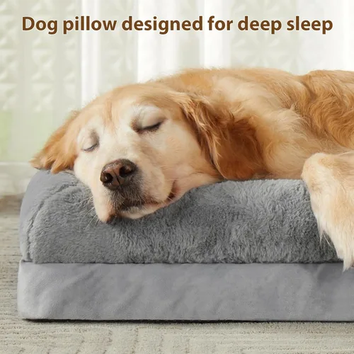 Vista 2 de BFPETHOME Camas para perros pequeños, cama lavable para perros con lados, camas ortopédicas de tamaño pequeño con funda extraíble y cama impermeable