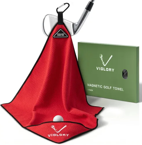 Vista 9 de Toalla de golf magnética para bolsa de 18" x 18" con clip, bolsillo de limpieza exclusivo de microfibra waffle ultra absorbente, limpiador de palos