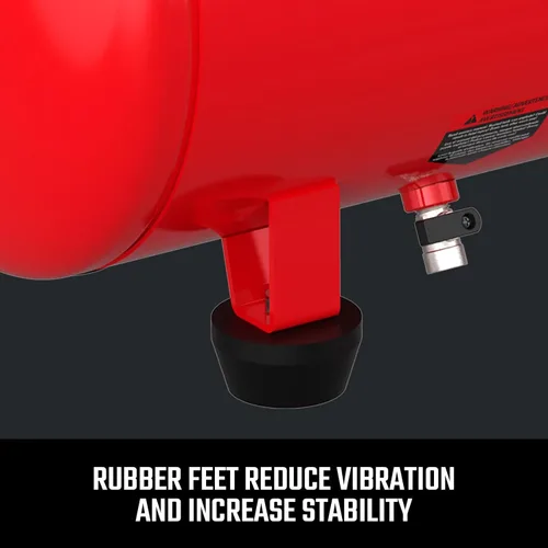 Vista 6 de CRAFTSMAN Compresor de aire de 8 galones sin aceite 1,8 HP presión máxima de 150 PSI tanque horizontal portátil