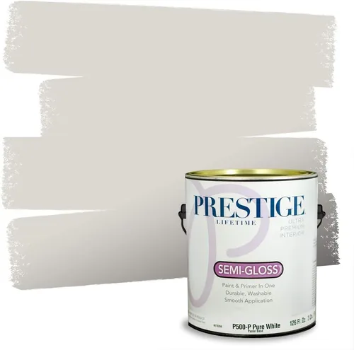 Vista 181 de PRESTIGE Paints - Pintura interior e imprimación en uno, 1 galón, cáscara de huevo, pimienta envejecida