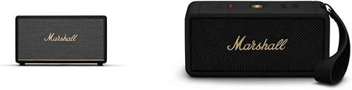 Marshall Stanmore III - Altavoz inalámbrico Bluetooth, negro y Middleton, altavoz Bluetooth portátil, negro y latón