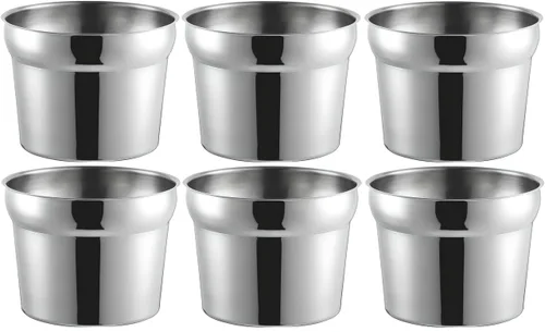 Vista 3 de OCS Parts Pro Series - Olla de inserción para vegetales de 2.5 cuartos de galón Olla de acero inoxidable de 7.5 x 5.69 pulgadas para salsas