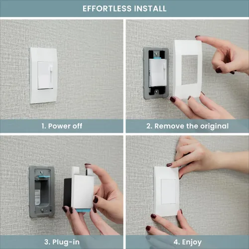 Vista 8 de Interruptor de luz inteligente (Gen 2) de Deako, unipolar, de 3 vías, de 4 vías, Wi-Fi de 2.4 GHz, programable, aplicación remota, control de voz