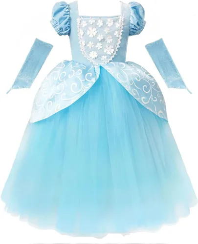 Vista 2 de Vestido de Cenicienta, disfraz de princesa, disfraz de fiesta de Halloween