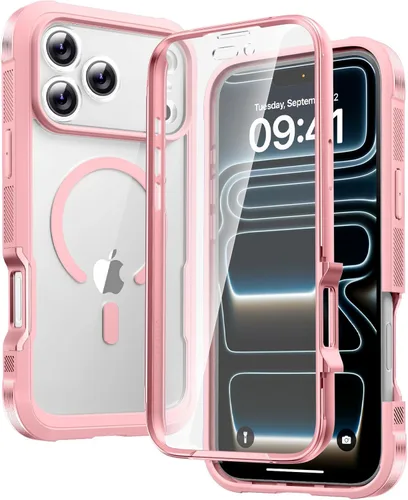 Vista 24 de Diaclara Funda magnética diseñada para iPhone Air, protector de pantalla de cuerpo completo, compatible con MagSafe, funda militar a prueba