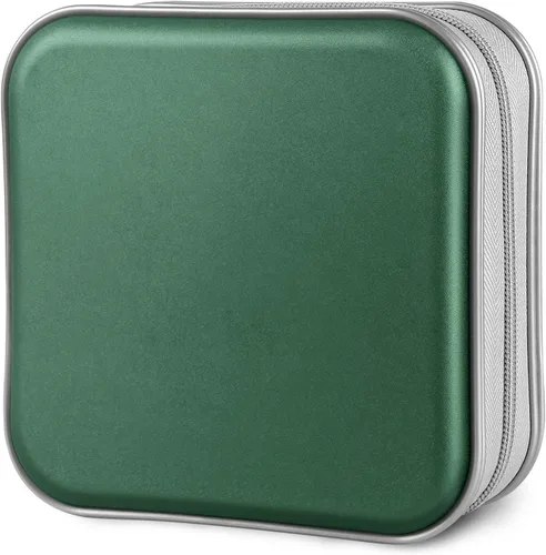 Vista 37 de Funda para CD, capacidad para 40 unidades, para CD/DVD, cartera, de plástico duro, DVD, para coche, hogar, oficina, viajes (negro)