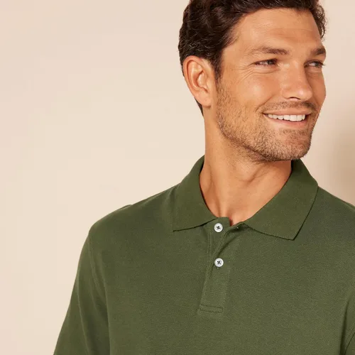 Vista 4 de Tienda Essentials Camiseta polo para hombre de manga corta y ajuste ajustado de algodón piqué