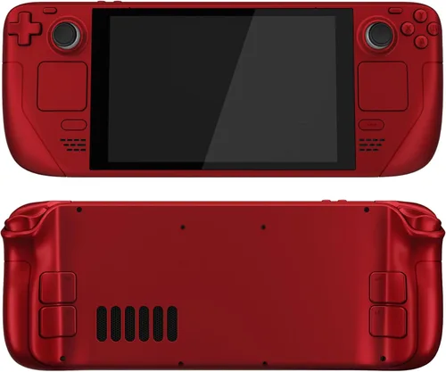 Vista 4 de eXtremeRate DIY Full Set Shell with Buttons for Steam Deck LCD, Custom Faceplate Back Plate Replacement Shell for Steam Deck LCD - Scarlet Red