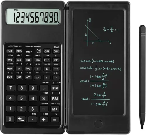 Calculadoras científicas, calculadora para la escuela, pantalla grande de 10 dígitos, Calculadora científica con bloc de notas, calculadora de