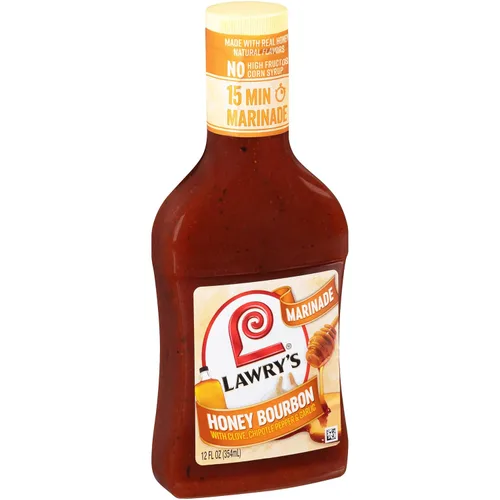 Lawry's Honey Bourbon con clavo, chile chipotle y adobo de ajo, 12 onzas líquidas (paquete de 6)